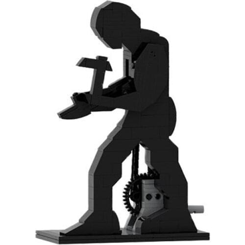 MOC 6587 Hammering Man Model Bricks Building Blocks Vintage Radio Bricks Set Recorded Model Mini Blocks For Kids Christmas Gift