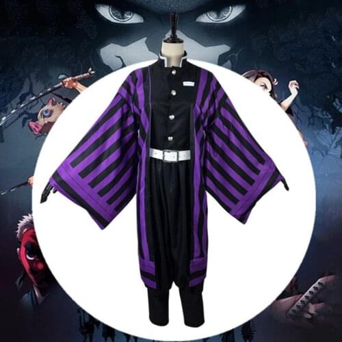 Anime Comic Demon Slayer Kimetsu no Yaiba Cosplay Costumes Iguro Obanai Cosplay Costume Uniforms Halloween Blade Of Demon