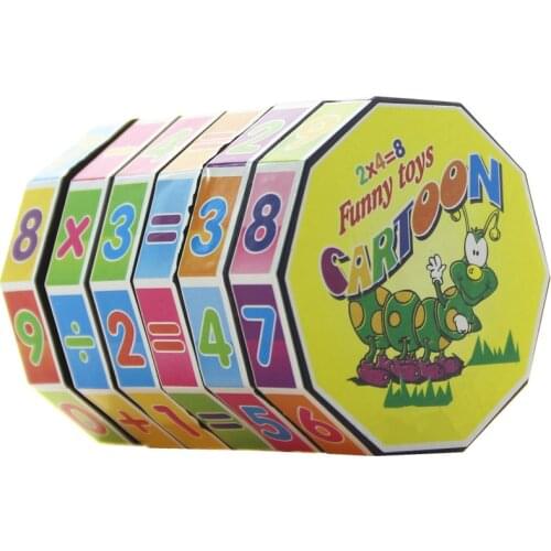 Mathematics Numbers Calculation Magic Tower Cube Toy Puzzle Game Intelligent Digital Cube Math Montessori Toys for Children WY83