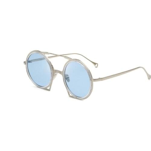Hot Selling Luxury fashion Cat Eye Sunglasses Metal Lady Retro Round Sunglasses New Womens Colorful Sunglasses