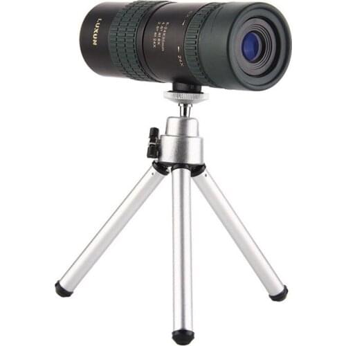 Mini Telescope Monocular Zoom Telescope 8-24 Times Low Light Night Vision Non-Infrared Pocket Camera Telescope