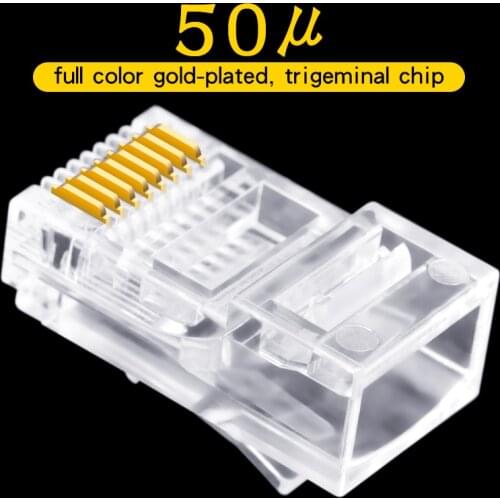 30PCS Cat5e 8P8C RJ45 Modular Socket for CAT5 Cat5 LAN Network Pass Through RJ45 Ethernet Cable Plugs Adapter Connectors