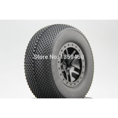 4pcs RC 1/10 Short Course Tire Tyre Set 12mm hex SC Tire For TRAXXAS SlASH 29001+29505