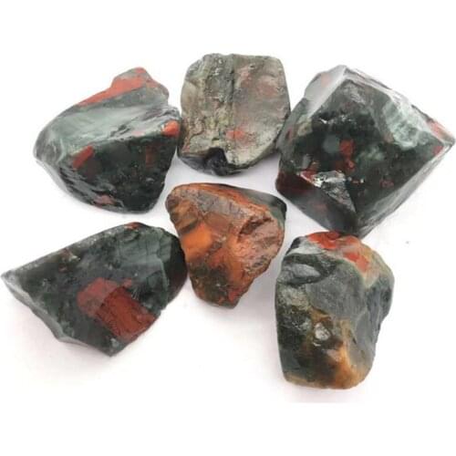 Natural Blood Stone Rough Gemstones Carved Raw Crystals For Decoration