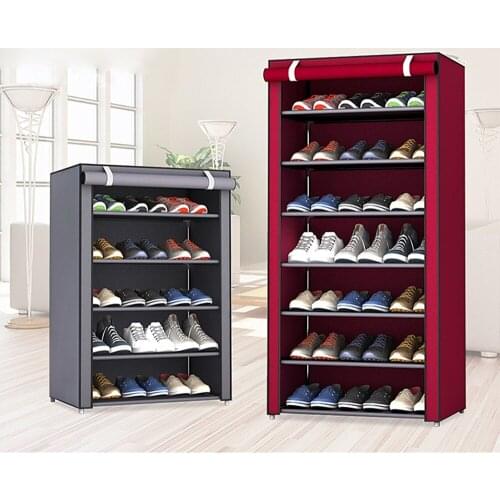 Nonwoven Dustproof Shoe Cabinet Hallway Saving Space Storage Shelf Storage Organizer Shelf Home Dorm Large Capacity Shoe Rack