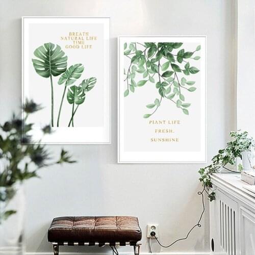 Modern Botany posters canvas Home decoration letter painting Printing Large art print poster aestheticGreen plants