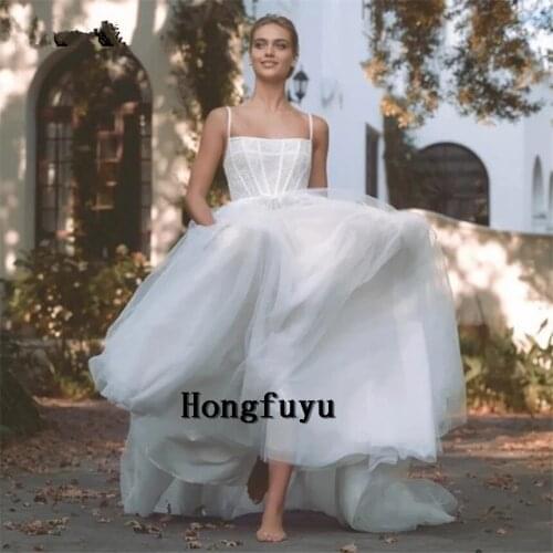 Princess Sexy Bridal Wedding Dress 2021 Robe Boheme Lace Tulle New Style Wedding Gowns Vestidos Boho Wedding Dresses