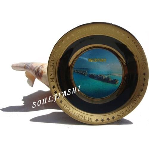 Maldives souvenirs, creative gifts, ceramic dishes, sea water, water house fridge magnets