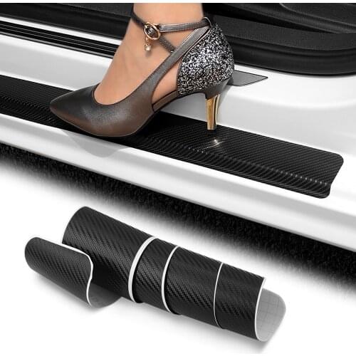 4PCS Waterproof Carbon Fiber Sticker Protective for Ssangyong kyron rexton korando actyon Car accessories Automobiles