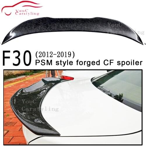 Real Forged Carbon Fiber Rear Spoiler for BMW 3 series F30 M3 F80 2012 + 4-door Sedan Saloon 318i 320i 328i 330i Trunk Boot Lip