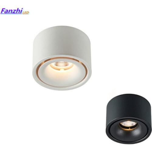 1PCS round dimmable Led surface mounted spotlight COB non-opening ceiling spotlight 7W/12W living room surface mounted downlight