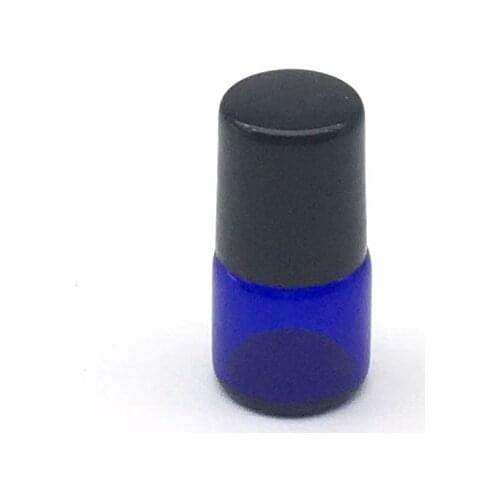 1pcs Empty 1cc Perfume Blue Roll On Glass Bottle 1ml Refillable Roller Essential Oil Sample Container