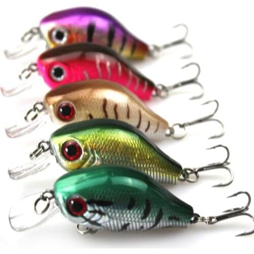 10pcs Crank Fishing Lures artificial 2015 new road sub bait 7.5cm rock fat factory direct