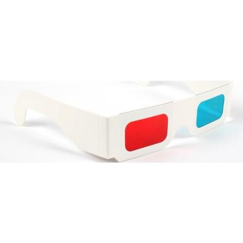 1000PCS Newest Paper Frame 3D Glasses Red Blue / Cyan Colors