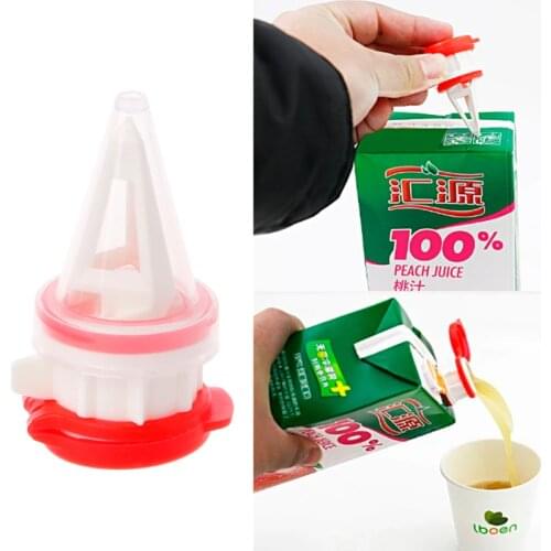 2Pcs/Set New Arrival Cap Type Beverage Bag Storage Sealing Clip Milk Box Anti-Sprinkle Drainage Nozzle Oct4