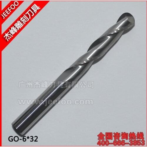 6*32mm Two Flute Ball Nose BIt / Carbide End mill 2 flutes CNC router bits / Carving Router Bit