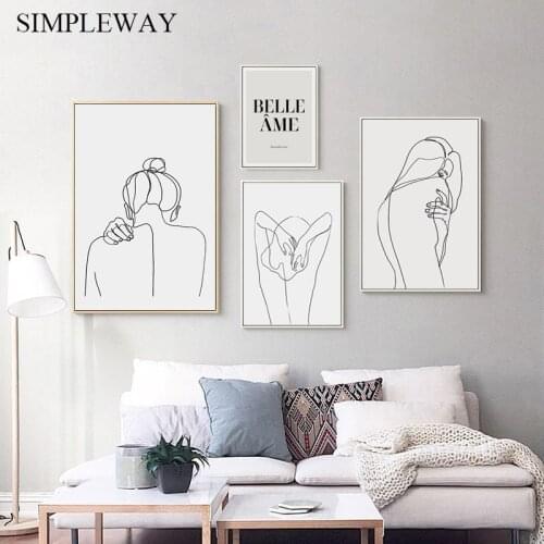 Matisse Art Abstract Painting Line Drawing Woman Minimalist Canvas Wall Poster Print Decorative Picture Modern Home Decoration