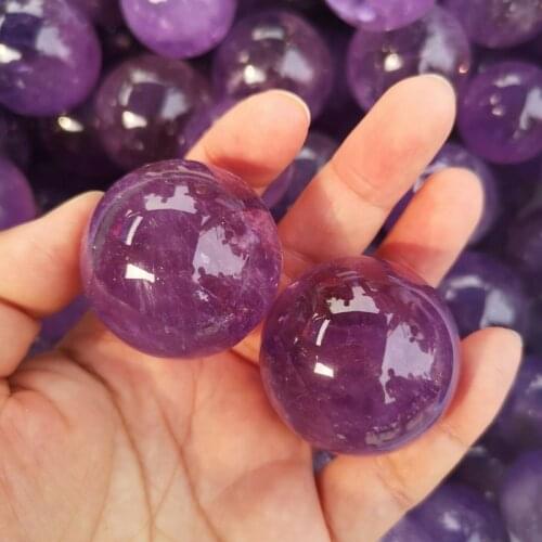 Amethyst small ball natural stones and crystals quartz mineral gemstones sphere reiki healing home decoration