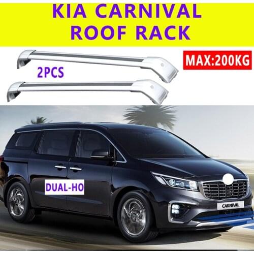 2Pcs Roof bars For KIA - Carnival / sedona (YP) MPV [2014-2020] Aluminum Alloy Side Bars Cross Rails Roof Rack Luggage Carrier
