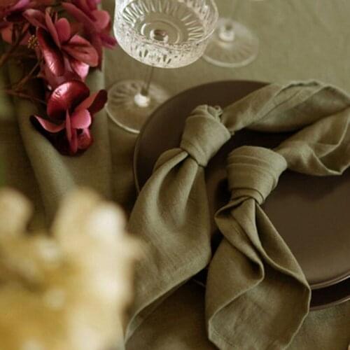 11 Colors Home Napkin Cotton Linen Fabric Dinner Table Cloth Napkin Restaurant Napkin Wedding Party Napkins guardanapo de tecido