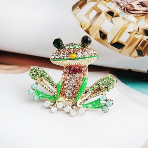 New high-end fashion cartoon dripping oil frog brooch wild enamel corsage jewelry wedding party jewelry best gift