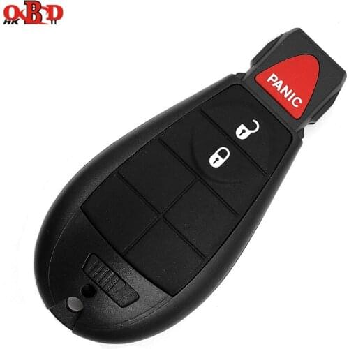 HKOBDII 3 Buttons For Jeep Fobik Smart Remote key For Chrysler 433Mhz With Uncut Blade and 46 Electronic Chip