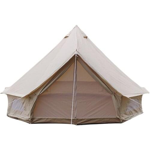 3m Cotton Oxford Pyramid Luxury Camping Bell Hotel Tent Rainproof Wind Resistant Flame Retardant Larger Outdoor Family Party