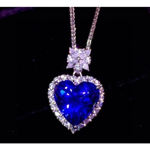 ET Tanzanite Ring Fine Jewelry Pure 18K Gold Natural Tanzanite Gemstones 5.9ct Diamonds Female Anniversary Gift Fine Rings