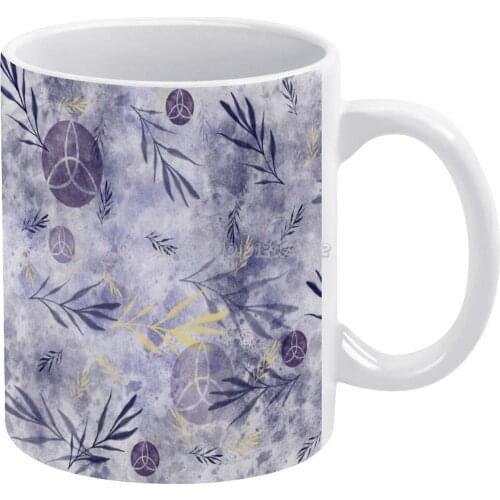 Wintry Foliage And Knot Coffee Mugs Ceramic Personalized Mugs 11 Oz White Mug Tea Milk Cup Drinkware Travel Mug Wintry Foliage W