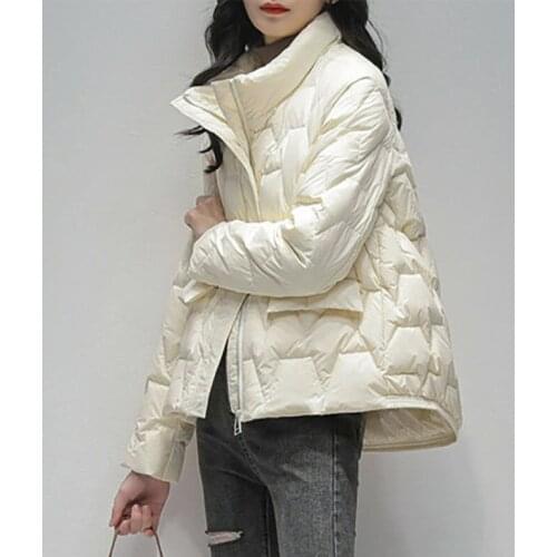 2021 New Spring Winter Women Thick Down Jacket Female Cotton Padded Jacket Ladies Solid Color Short Coat Slim Warm Outwear Q123