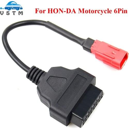 Best quality OBD Motorcycle Cable For Ho*nda 4 Pin/6pin Plug Cable Diagnostic Cable 4Pin to OBD2 16 pin Adapter
