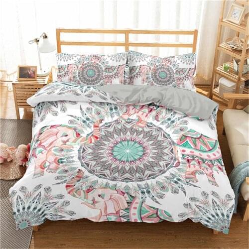 Fashion Bohemian Style Bedding Cover Dreamnet Pattern Down Quilt Cover Sky Blue Bohemian Bed Sheet Quilt Cover