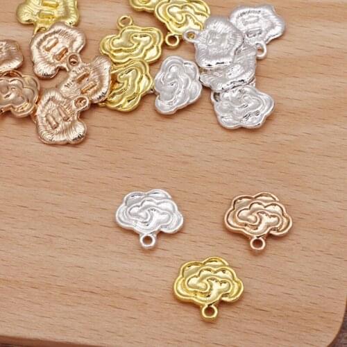 50pcs 15x15mm Trendy Alloy Auspicious Clouds Charms pendant for DIY Necklace Pendant Charms Handmade Jewelry Findings