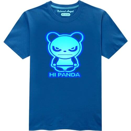 2020 Fashion Children Luminous T-shirts For Boys Girls T-shirts Kids Cotton Short Sleeve Summer Tops Baby Tees Toddler Clothing