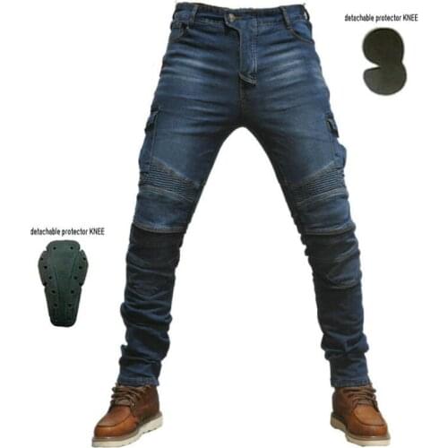 Motorcycle riding jeans B06 Trousers have 4 Pads Four seasons pants 06 black green with protective gear