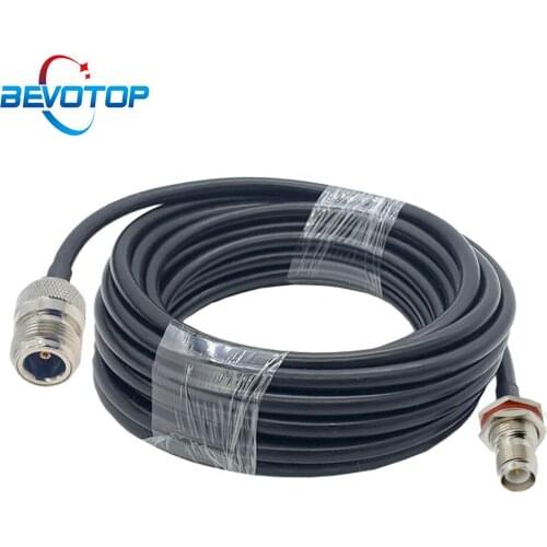 N Type Female Jack to RP TNC Male Bulkhead RG58 Cable 50Ohm Pigtail RF Coaxial Extension Cord Jumper 15cm 50cm 1M 3M 5M 10M