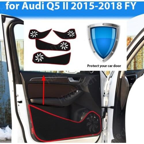 Side edge cover decal Door Inside Guard Protection Carpet for Audi Q5 II 2015-2018 FY Car Door Anti Kick Pad Sticker