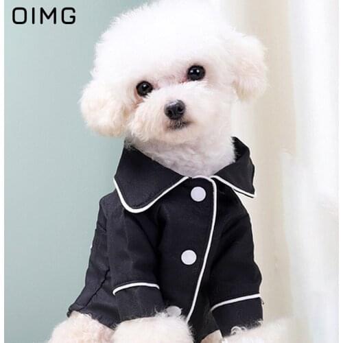 OIMG Luxury Dog Clothes Pet Dog Pajamas Soft Solid Cat Puppy Shirts For Small Dogs Costume Chihuahua French Bulldog Clothes