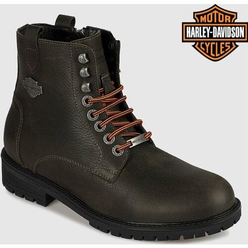 Harley Davidson Boots For Men original MAN YT brown genuine leather winter thick bottom daily waterproof motorcycle Boots