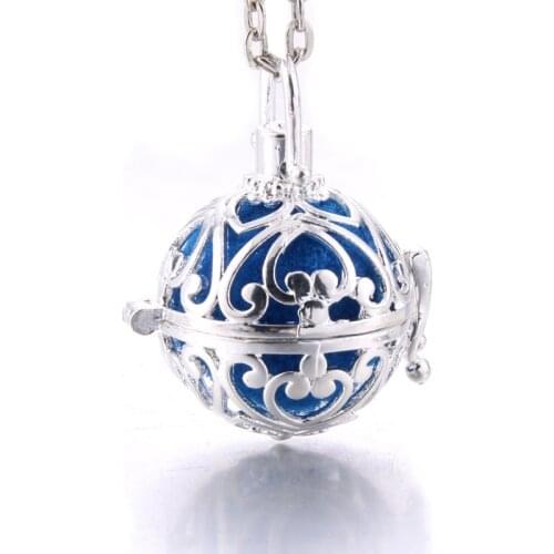 Heart-shaped Aromatherapy Diffuser Necklace Volcanic stone locket Aromatherapy balls Pendant Necklace for Pregnant woman