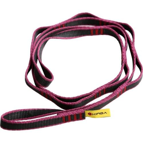 New 22KN 180cm Nylon Rock Climbing Tree Rigging Sling Rope Webbing Strap Gear Safety Climbing Belt Equipment Camping Accessory