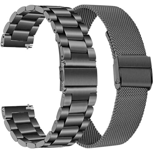 22MM Stainless Steel Straps For Xiaomi Huami Amazfit Stratos 3/2/2S Pace Smart Bracelets Metal Watchband For Amazfit GTR 47MM 2E
