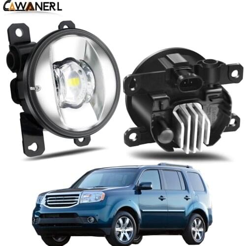 Fog Light Assembly Car Right + Left Side LED Lens Fog Lamp Daytime Running Light 12V For Honda Pilot 3.5L V6 2012 2013 2014 2015