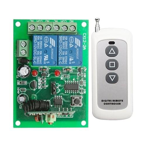 500m DC12V 24V 10A Motor Remote Switch Controller Motor Forwards Reverse Up Down Wall Transmitter Manual Button Limit Switch