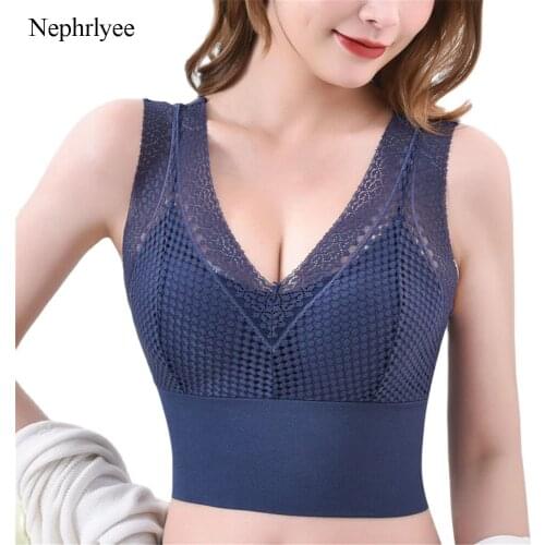 2021 Large Size Hollow Out Crop Tops Women Push Up Bras Padded Gathering Bralette Sexy Lingerie Lace Vest Underwear CA348