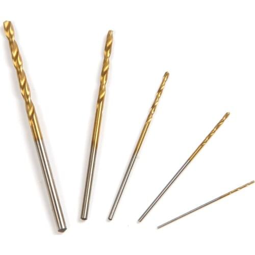 1Pcs 0.5/0.8/1/1.5/2mm Micro Twist Drill Bit HSS Titanium Plated Straight Shank Drill Bit for Drilling Metal Wood Plastic Tool