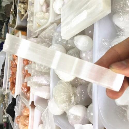 12cm Irregular Selenite Sticks Wands Natural Rough Crystal Stone Specimen for Reiki Chakra Healing Home Decor