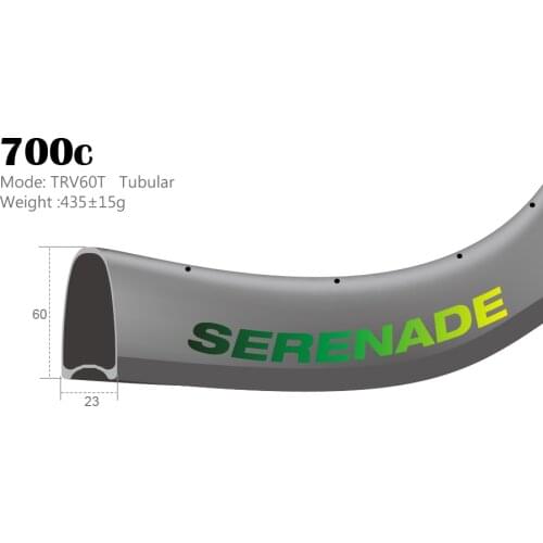 60 mm 700c carbon road bike Tubular rims 23 mm wide rims