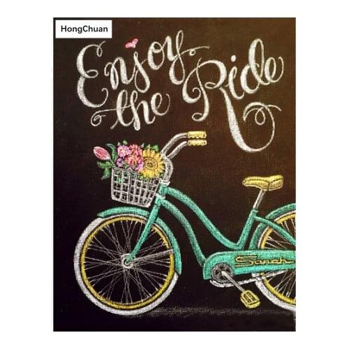 Bicycle Fast Delivery 5D DIY Square/Round Diamond Painting Embroidery Flower Mosaic Home Decoration Cross Stitch Gift New Year