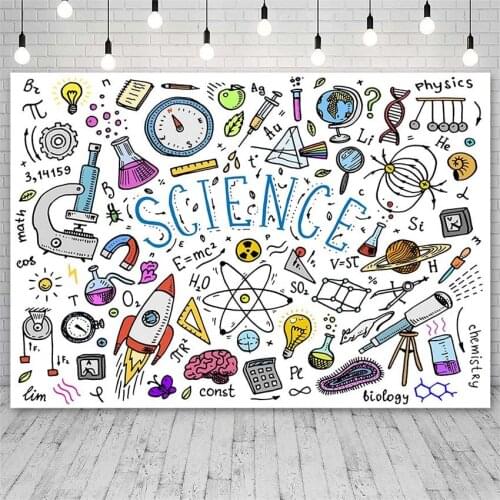 Avezano Backdrops Birthday Science Party Mad Scientist Invitation Boy Photography Background Photo Studio Photozone Decor Props